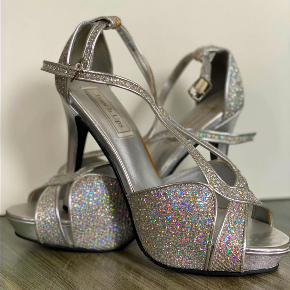 Touch Ups Silver Glitter Platform